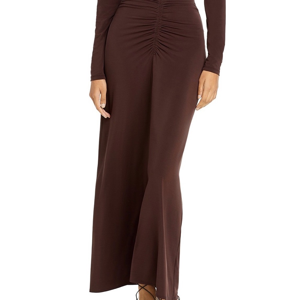 ALC Aureta ruched A line skirt